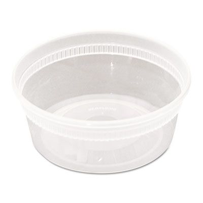 Pactiv YL2508 DELItainer 8 oz Plastic Deli Tub with Lid, Polypropylene, Translucent - 240 / Case