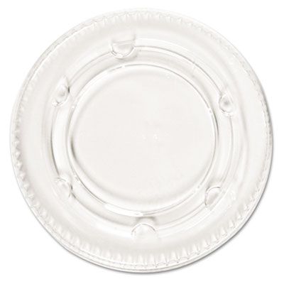 Pactiv YLS2FR Lids for 1.5-2.5 oz Plastic Portion Cups, Clear - 2400 / Case