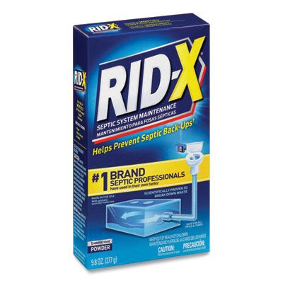 Reckitt Benckiser 80306 RID-X Septic System Treatment, Concenrated Powder, 9.8 oz - 12 / Case