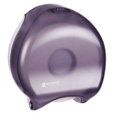 San Jamar R2000TBK 9" Jumbo Roll Toilet Paper Dispenser, Transparent Black Pearl - 1 / Case