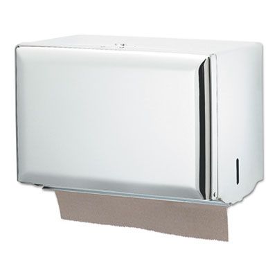San Jamar T1800WH Dispenser for Singlefold Paper Hand Towels, Steel, White - 1 / Case
