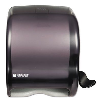 San Jamar T950TBK Element Lever Roll Paper Hand Towel Dispenser, 12-1/2" x 8-1/2" x 12-3/4", Black - 1 / Case