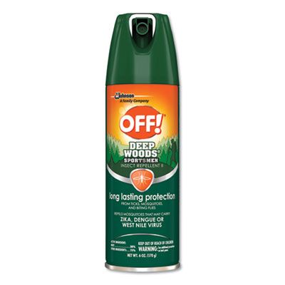 SC Johnson 334684 OFF! Deep Woods Sportsmen Insect Repellent Spray, 6 oz Aerosol Can - 12 / Case