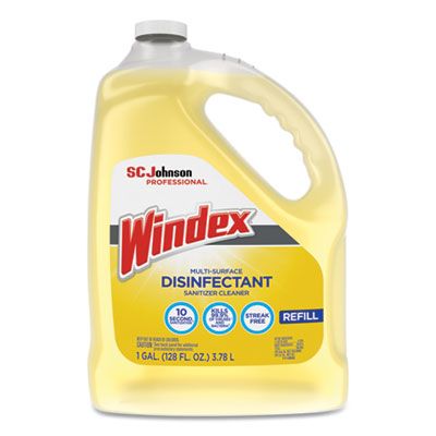 SC Johnson 682265 Windex Multi-Surface Disinfectant Sanitizer Cleaner, Citrus Scent, 1 Gallon Bottle - 4 / Case