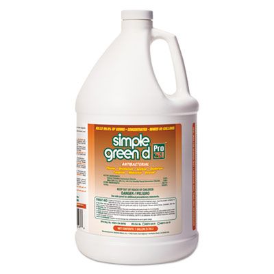 Simple Green 1001 d Pro 3 Plus Antibacterial Disinfectant Cleaner Concentrate, Herbal, 1 Gallon Bottle - 6 / Case