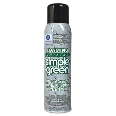 Sunshine Makers 19010 Simple Green Foaming Crystal Industrial Cleaner & Degreaser, 20 oz Aerosol Spray Can - 12 / Case