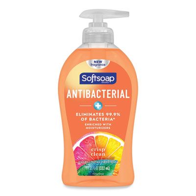Colgate 44571 Softsoap Antibacterial Hand Soap, Crisp Clean Scent, 11.25 oz Pump Bottle - 6 / Case