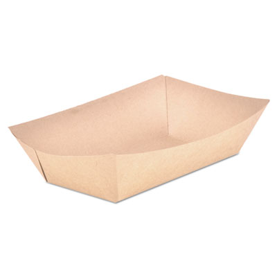 Southern Champion 529 5 Lb Paper Food Trays / Boats, Brown Kraft - 500 / Case