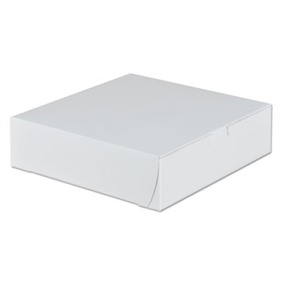 Southern Champion 953 Bakery Boxes, Tuck Top, 9" x 9" x 2.5", White - 250 / Case