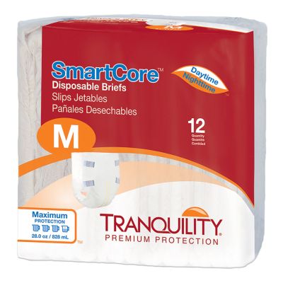 Tranquility SmartCore Adult Diaper with Tabs, Medium (32 to 44 in.), Maximum - 96 / Case