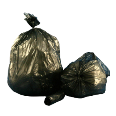 Vintage VL3858XHB 60 Gallon Garbage Bags / Trash Can Liners, 38" x 58", 0.8 Mil, Black - 100 / Case