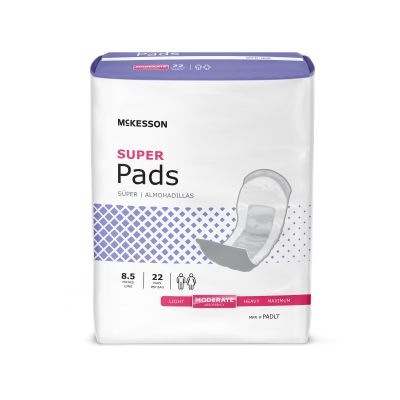 McKesson Super Bladder Control Pads, Moderate Absorbency - 132 / Case