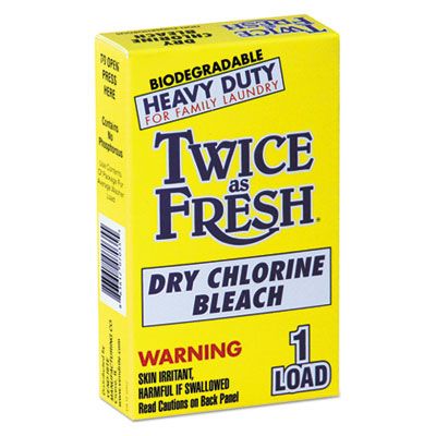 Vend-Rite 2979646 Twice as Fresh Heavy Duty Dry Chlorine Bleach Powder, 1.8 oz Coin-Vend Box for 1 Load - 100 / Case