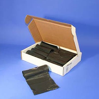 Vintage 284530G Slim Jim 23 Gallon Trash Can Liners / Garbage Bags, 28" x 45", 1.2 Mil, Gray - 100 / Case