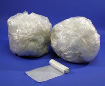 Vintage VL434715C 56 Gallon Garbage Bags / Glutton Trash Can Liners, 1.5 Mil, 43" x 47", Clear - 100 / Case