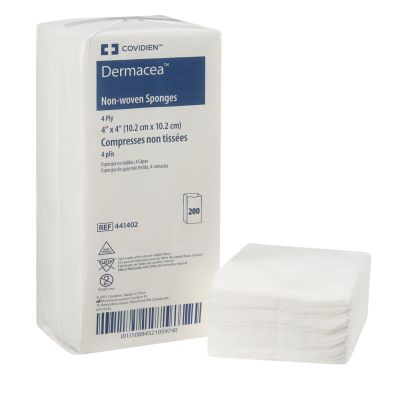 Cardinal Health Dermacea 4-Ply Nonwoven Sponges, 4" x 4" - 2000 / Case