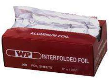 Western Plastics 632 Interfolded Aluminum Foil Sheets, 9" x 10.75", Silver - 3000 / Case