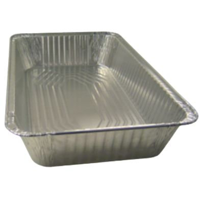 Western Plastics 5132 Half (1/2) Size Aluminum Foil Steam Table Pans, Deep, 104 oz, Silver - 100 / Case