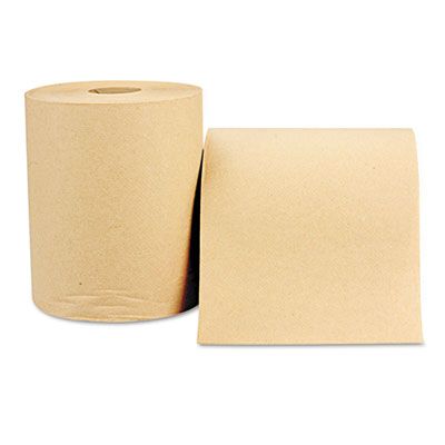 Windsoft 1280 Hardwound Roll Paper Hand Towels, 8" x 800' Brown - 12 / Case