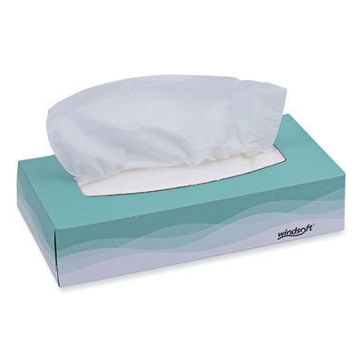 Windsoft 2360 Facial Tissue, 2 Ply, 100 Sheets / Pop-Up Box, 8" x 8", White - 30 / Case