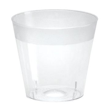 WNA SG10 1 oz Plastic Shot Glass Cups, Polystyrene, Clear - 2500 / Case