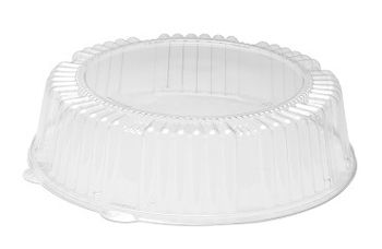 WNA A12PETDM Dome Lid for CaterLine 12" Plastic Catering Trays, PET, Clear - 25 / Case