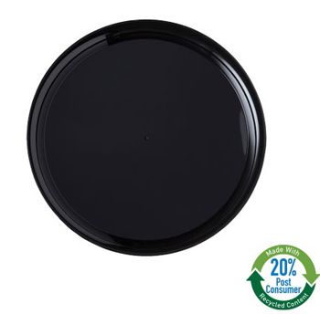 WNA A918BL25 18" Checkmate Plastic Flat Catering Tray, Polystyrene, Black - 25 / Case