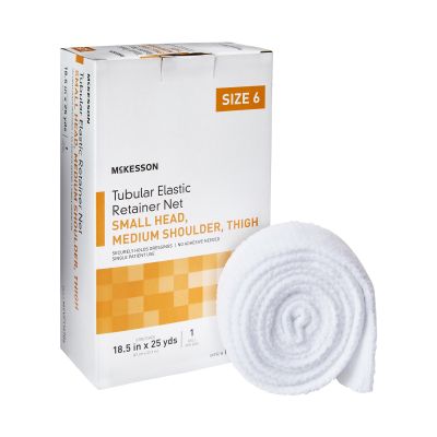 McKesson Tubular Elastic Retainer Net, 18.5" x 25 Yds, Size 6 Small Head / Medium Shoulder / Thigh - 1 / Case