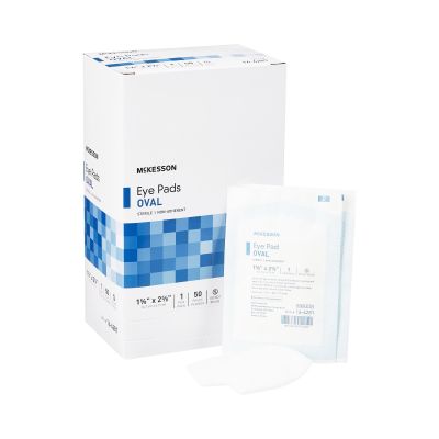 McKesson 16-4281 Eye Pad, Oval, Small 1-5/8" x 2-5/8", Sterile - 600 / Case