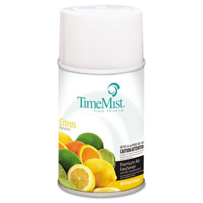Zep 1042781 TimeMist Metered Aerosol Air Freshener Refill, Citrus Scent, 6.6 oz - 12 / Case