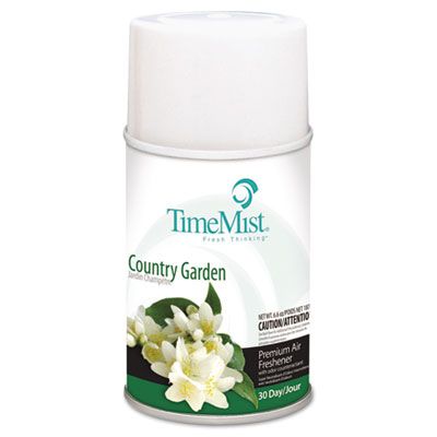 Zep 1042786 TimeMist Metered Aerosol Air Freshener Refill, Country Garden Scent, 6.6 oz Can - 12 / Case