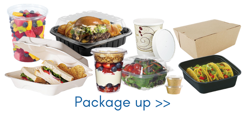 Shop disposable to-go food containers.