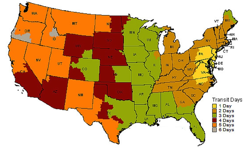 It won't take very long for your order to arrive!