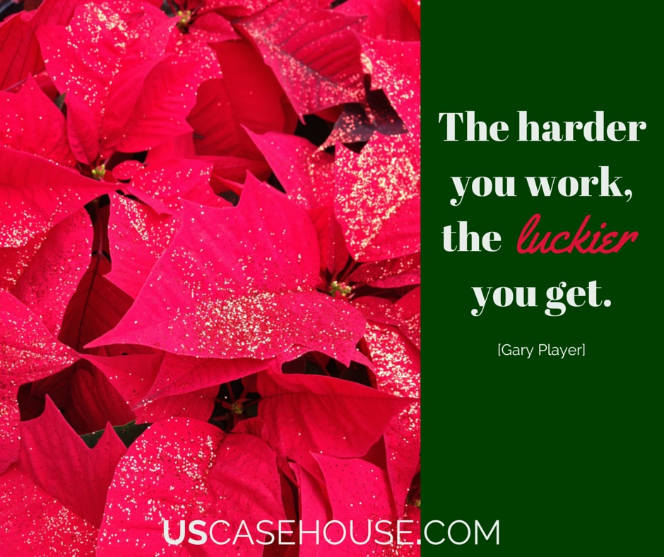 The harder you work, the luckier you get.