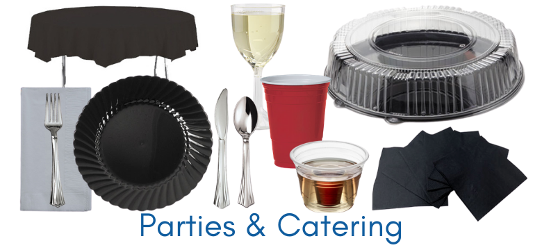 Shop for disposable foodservice supplies for parties and catering.